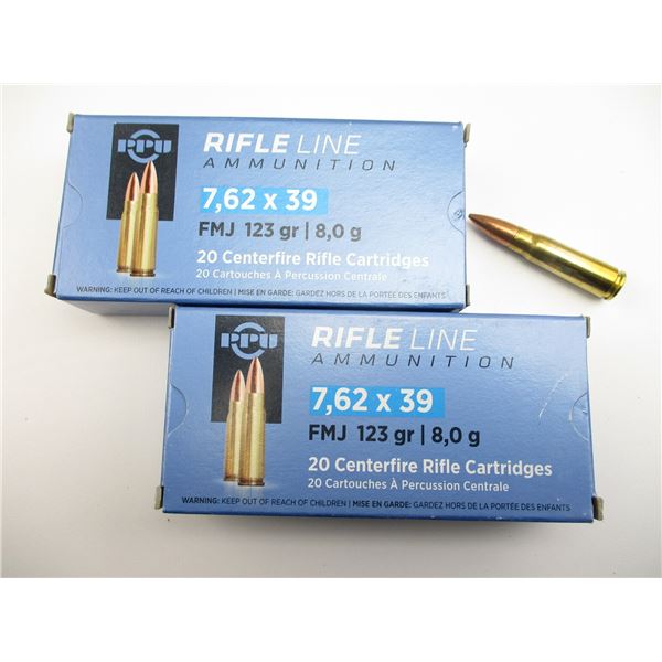 PPU 7.62X39 AMMO