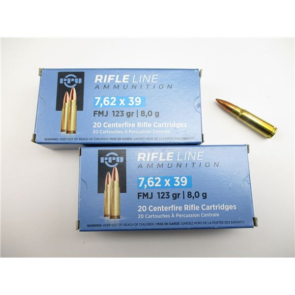 PPU 7.62X39 AMMO