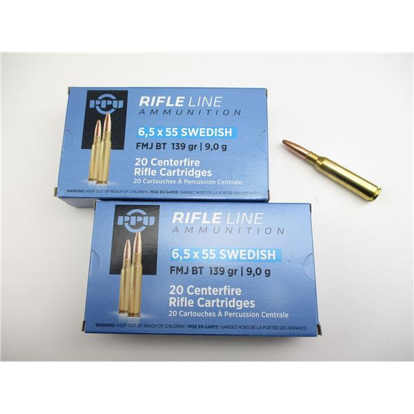 PPU 6.5X55 SWEDISH AMMO
