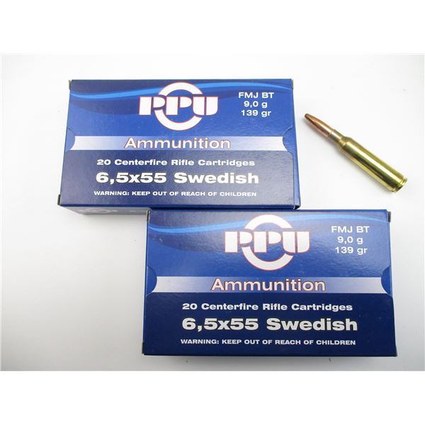 PPU 6.5X55 SWEDISH AMMO