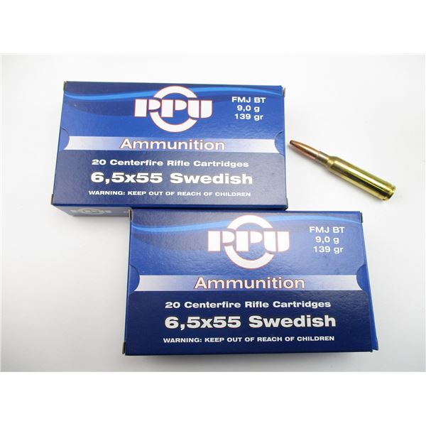 PPU 6.5X55 SWEDISH AMMO