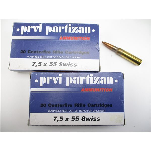 PPU 7.5X55 SWISS AMMO