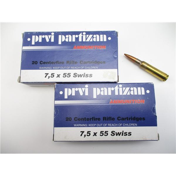 PPU 7.5X55 SWISS AMMO