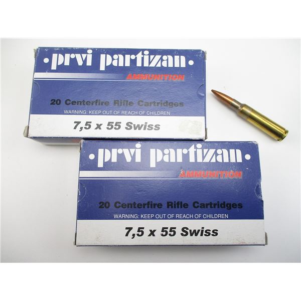 PPU 7.5X55 SWISS AMMO