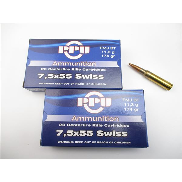 PPU 7.5X55 SWISS AMMO