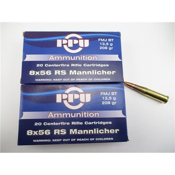 PPU 8X56RS MANNLICHER AMMO