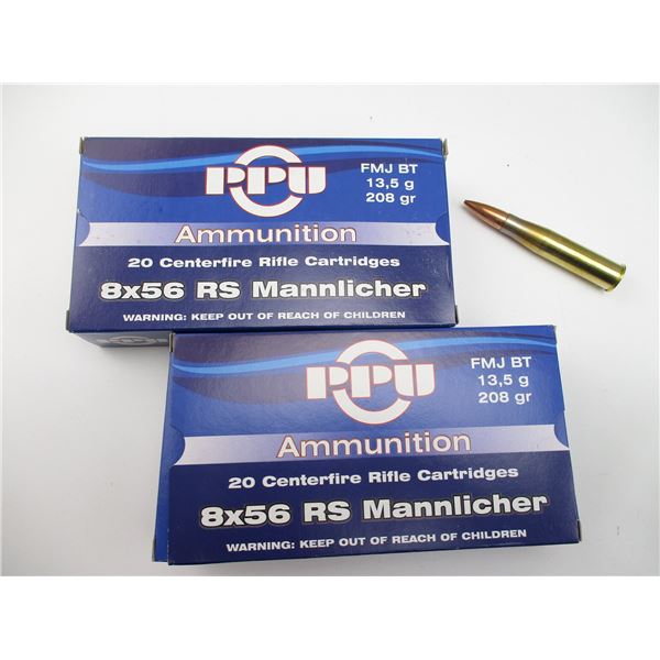 PPU 8X56RS MANNLICHER AMMO