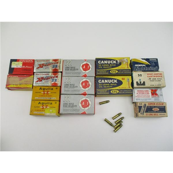 ASSORTED .22 AMMO