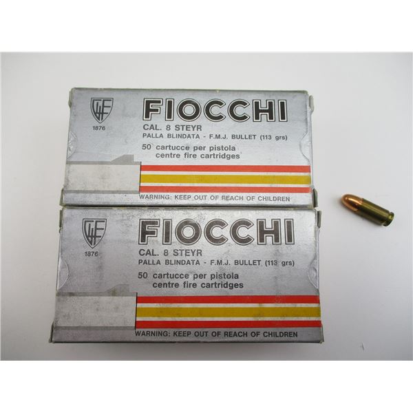 FIOCCHI 8MM STEYR AMMO