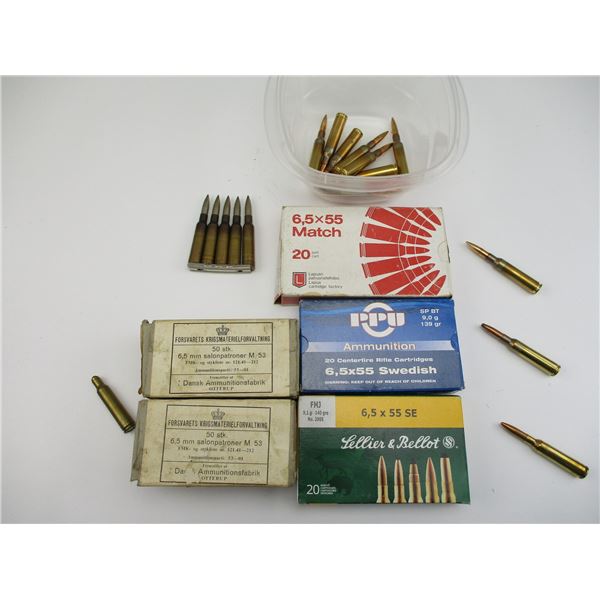 ASSORTED 6.5X55 AMMO