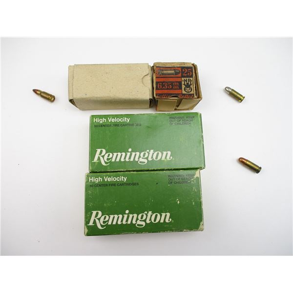 ASSORTED .25 AUTO AMMO