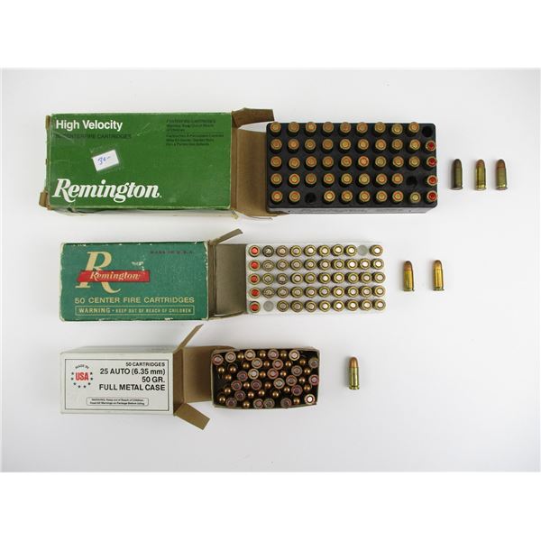 ASSORTED .25 AUTO AMMO