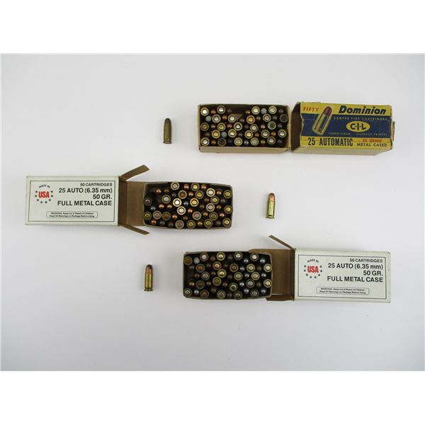 ASSORTED .25 AUTO AMMO