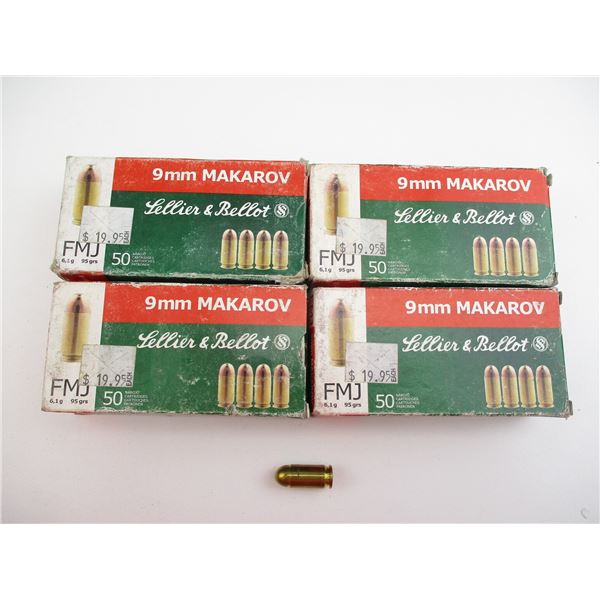 SELLIER & BELLOT 9MM MAKAROV AMMO