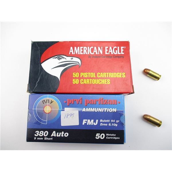 ASSORTED .380 AUTO AMMO