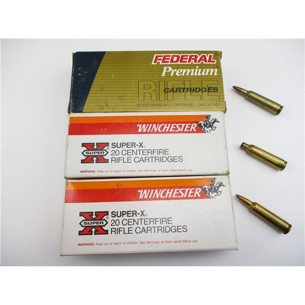 ASSORTED .22-250 REM AMMO