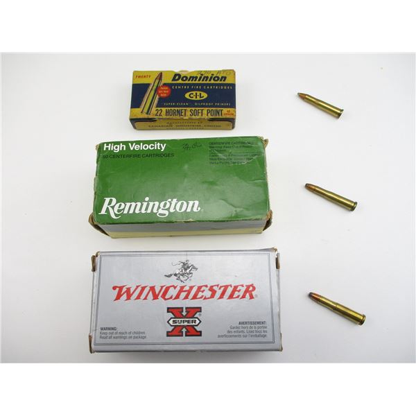 ASSORTED .22 HORNET AMMO