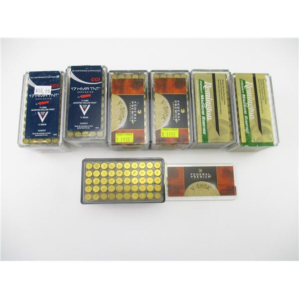 ASSORTED .17 HMR AMMO