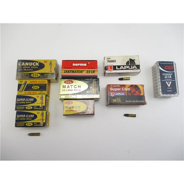 ASSORTED .22 LONG RIFLE AMMO