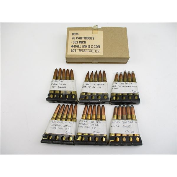ASSORTED .303 BRITISH AMMO