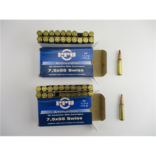 PPU 7.5X55 SWISS AMMO