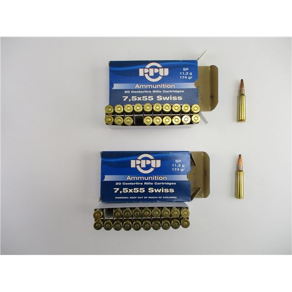 PPU 7.5X55 SWISS AMMO