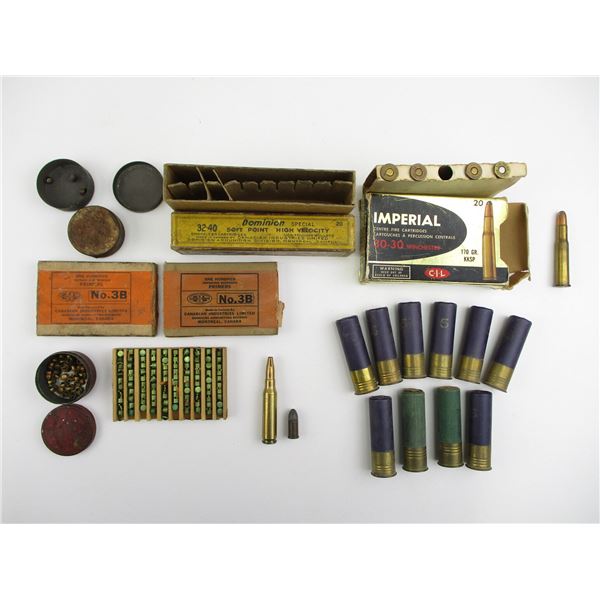 ASSORTED AMMO AND PRIMERS LOT