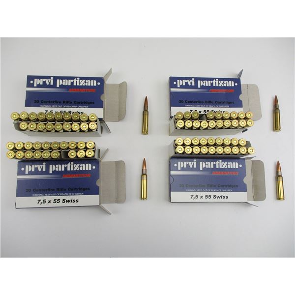PPU 7.5X55 SWISS AMMO