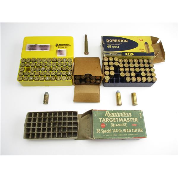 ASSORTED RELOADED AND FACTORY AMMO