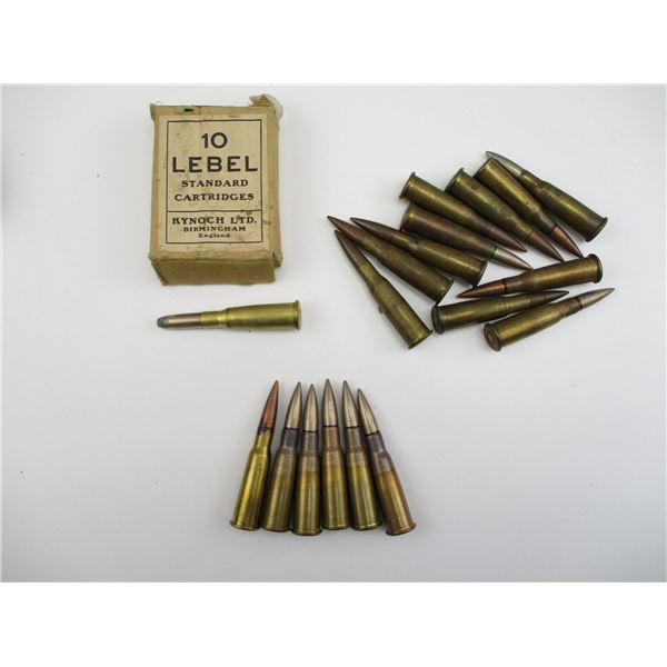 MILITARY ASSORTED 8MM LEBEL AMMO