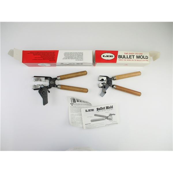 ASSORTED LEE 50 CAL BULLET MOLD AND HANDLE LOT Assorted lee 50 cal bullet mold and handle lot