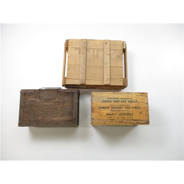 ASSORTED WOODEN AMMO CRATE LOT