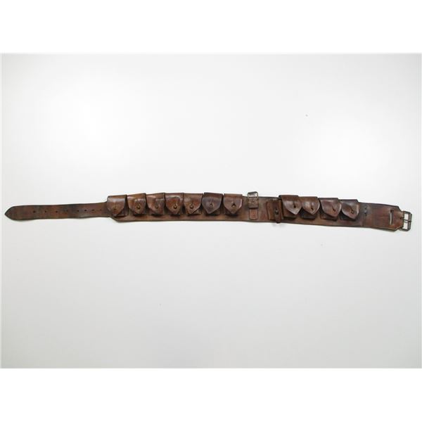 RARE WWI FRENCH LEATHER BANDOLIER