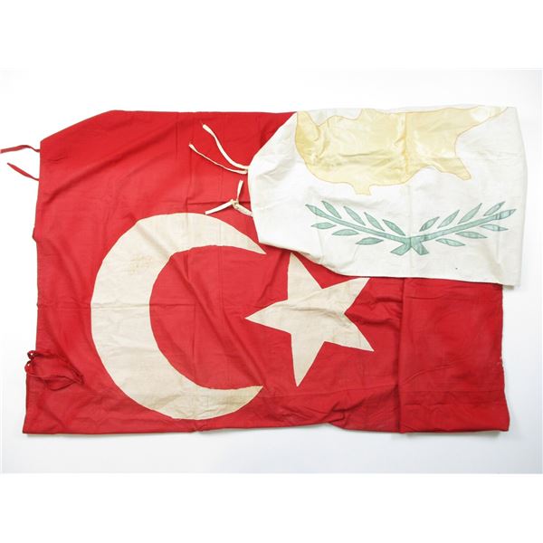 TURKISH AND CYPRIOT FLAGS LOT