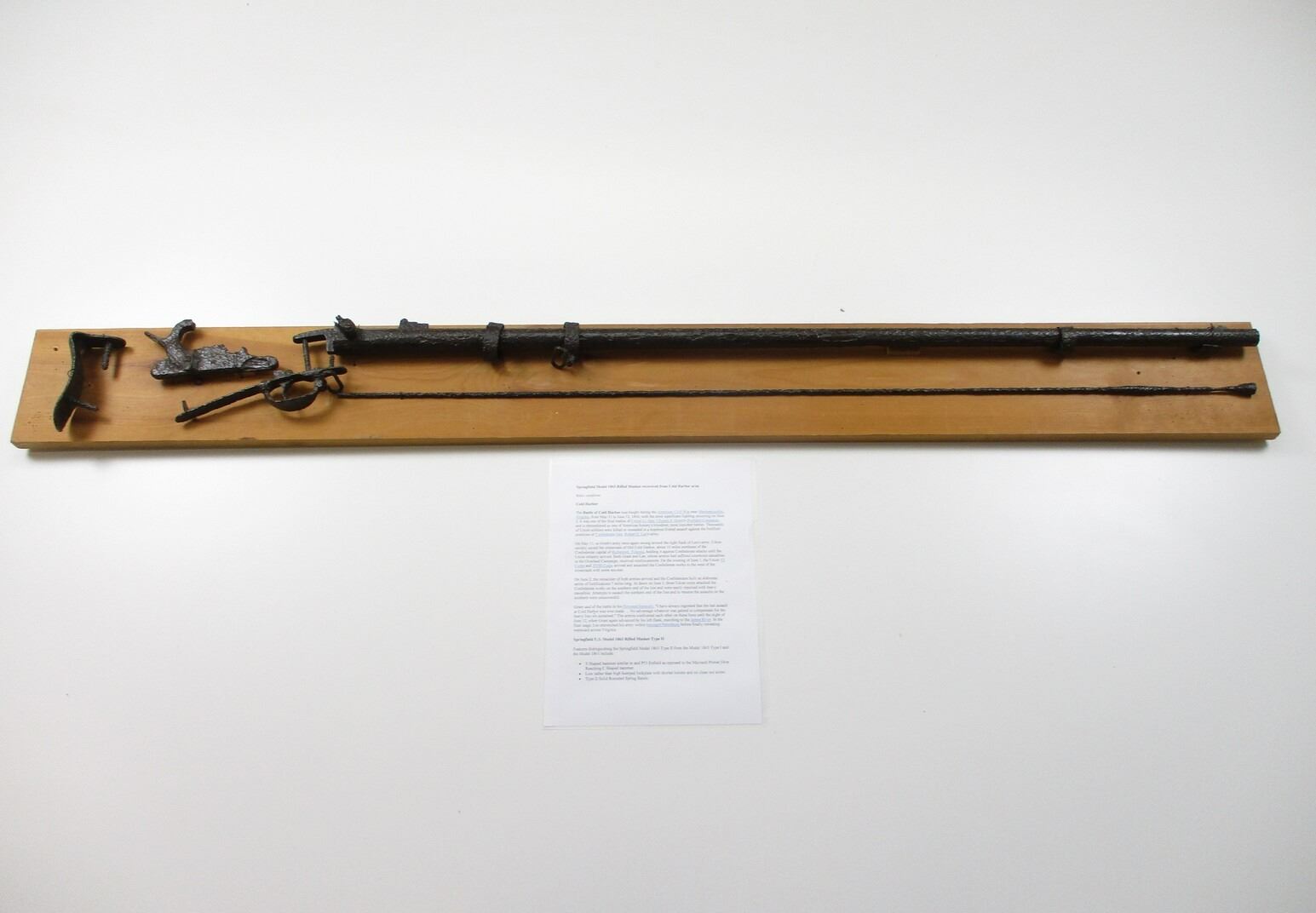 SPRING FIELD MODEL 1863 RIFLED DISPLAY MUSKET