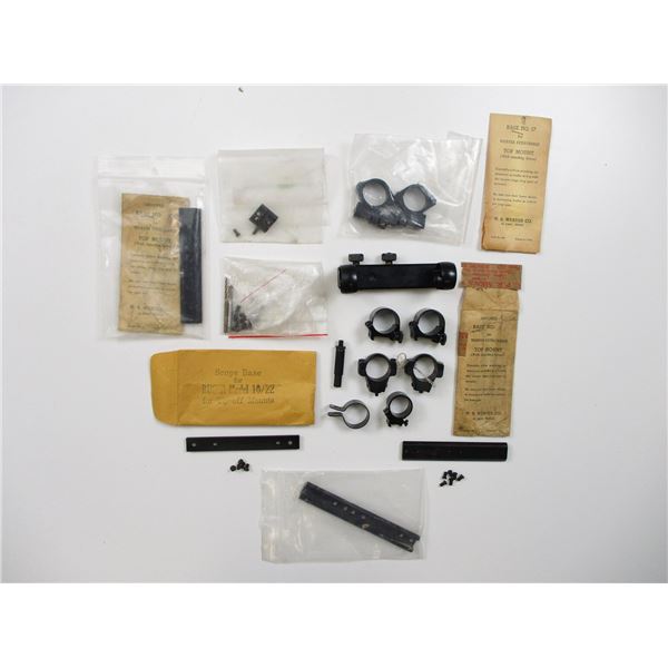 ASSORTED SCOPE RINGS ETC