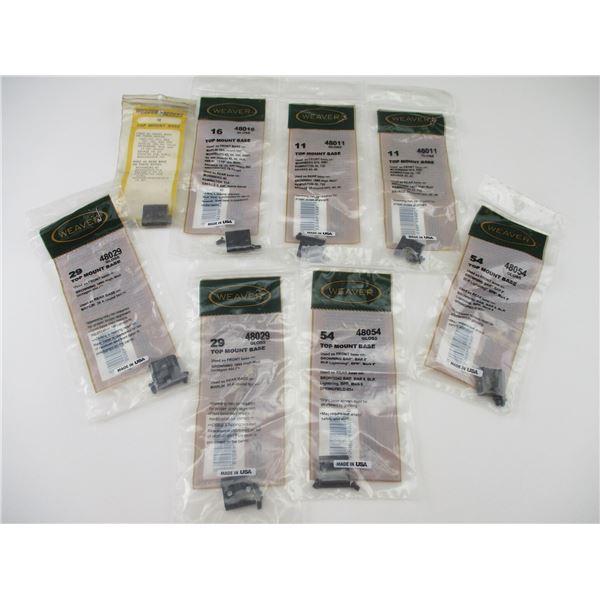 ASSORTED WEAVER SCOPE RING BASES