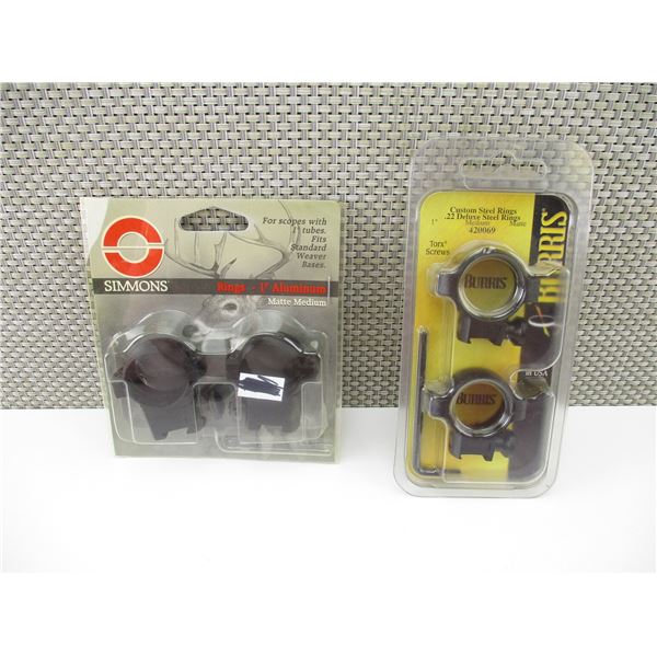 ASSORTED 1" SCOPE RINGS