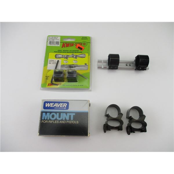 WEAVER 1" SCOPE RINGS ETC