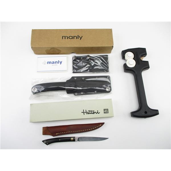 FIXED BLADES WITH KNIFE SHARPENER