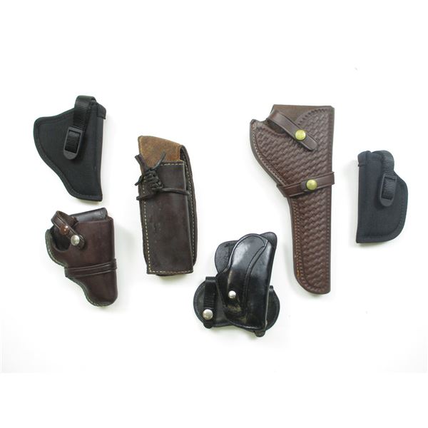 ASSORTED LEATHER & NYLON HOLSTERS
