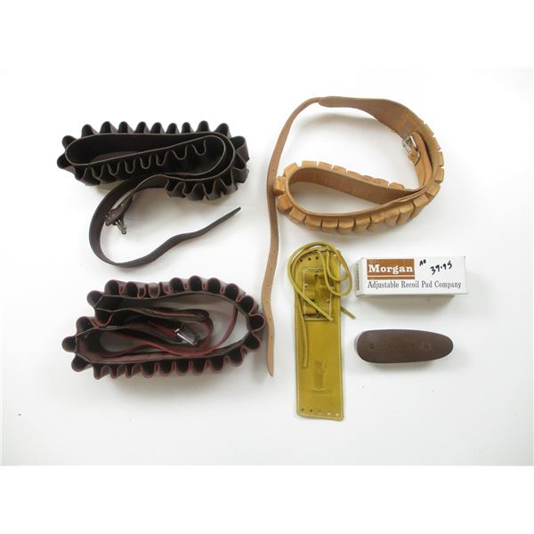 ASSORTED SHOTSHELL AMMO BELTS ETC,