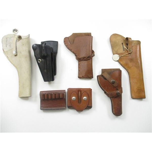 ASSORTED REVOLVER STYLE HOLSTER ETC
