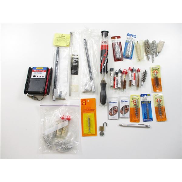 ASSORTED GUN CLEANING ACCESSORIES