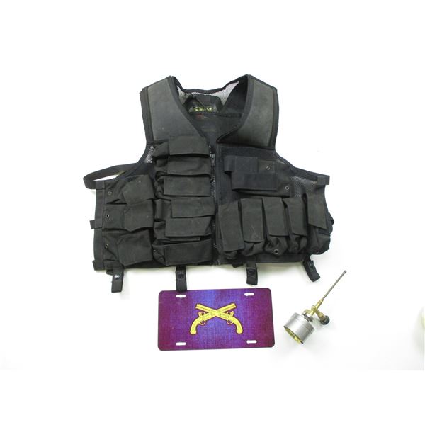 COMMERCIAL BLACK TACTICAL VEST ETC