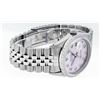 Image 4 : Rolex Mens Stainless Steel Purple Diamond 36MM Datejust Wristwatch Serviced Poli