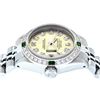 Image 3 : Rolex Ladies Stainless Steel Yellow Diamond & Emerald Wristwatch