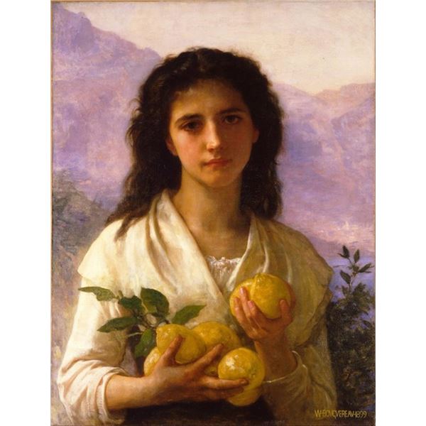 William Bouguereau  - Girl Holding Lemons