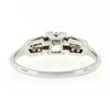 Image 7 : Antique Art Deco Platinum European Diamond Solitaire Engagement or Promise Ring
