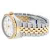 Image 7 : Rolex Mens 2 Tone White Diamond 36MM Oyster Perpetual Datejust Wristwatch
